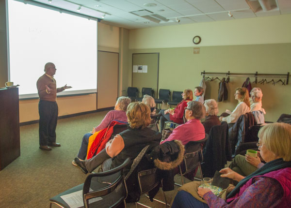 John Burns presents to an group