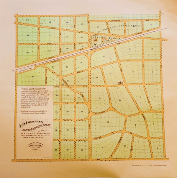 Map of La Grange by F.D. Cossitt